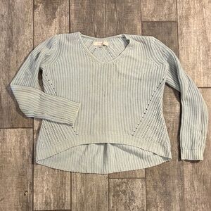 LOFT Soft Mint V-Neck Sweater